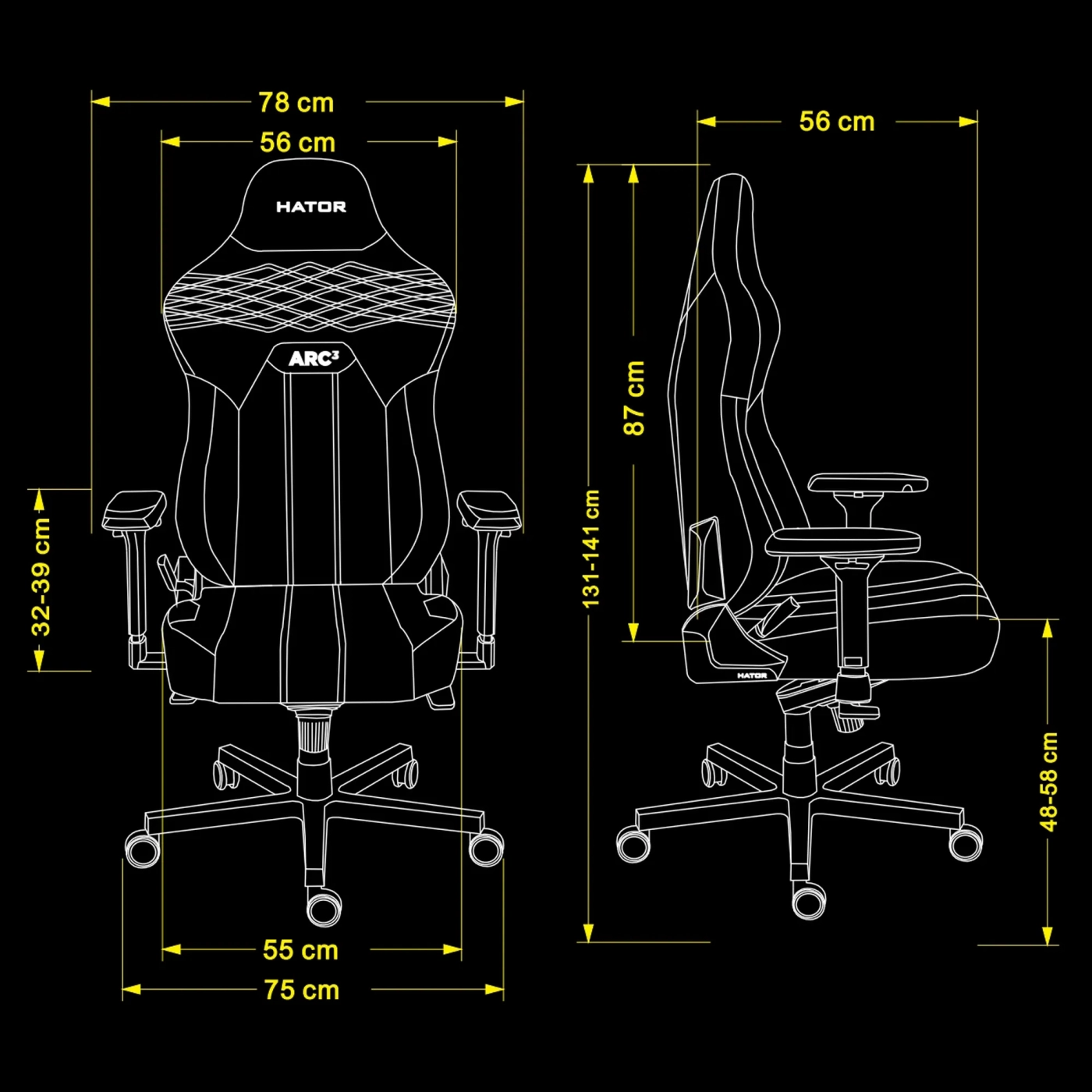 Купить Кресло для геймеров HATOR Arc 3 XL Velour Milk Shake (HTC3442XL) - фото 6