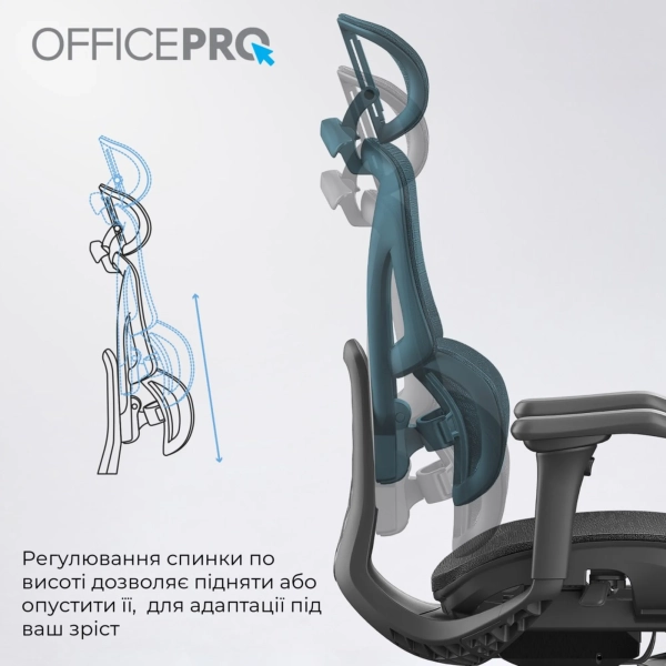 Купити Крісло офісне Officepro Elite Black (OC950B) - фото 8