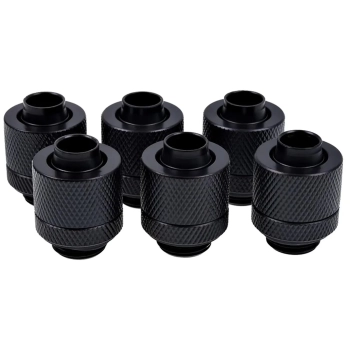 Купити Фітинг Alphacool Eiszapfen 13/10mm 6-pack Deep Black (17228) - фото 1