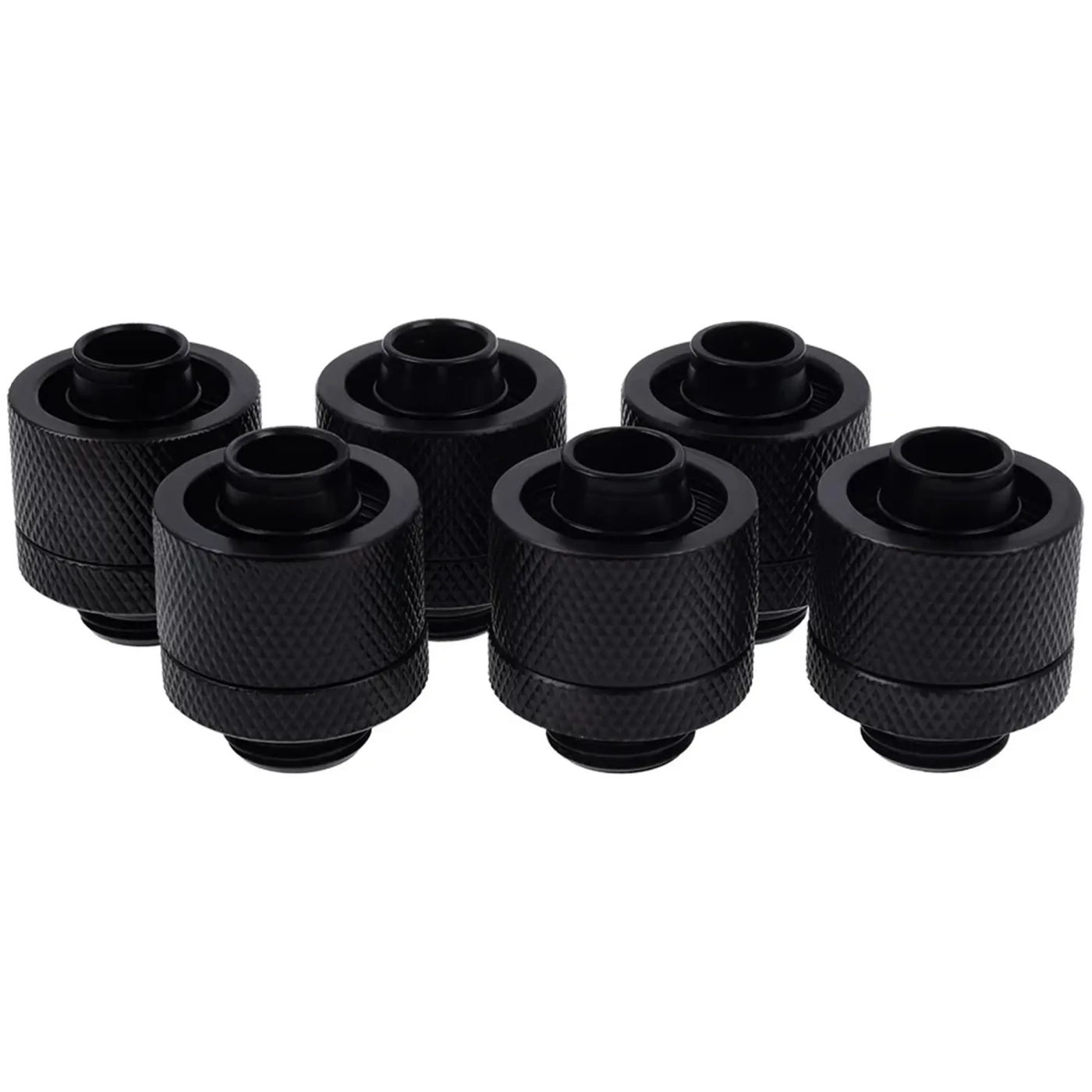 Купити Фітинг Alphacool Eiszapfen 16/10mm 6-pack Deep Black (17234) - фото 1