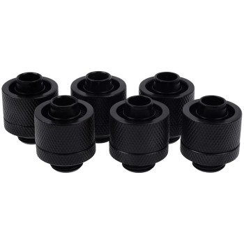 Купити Фітинг Alphacool Eiszapfen 16/10mm 6-pack Deep Black (17234) - фото 1