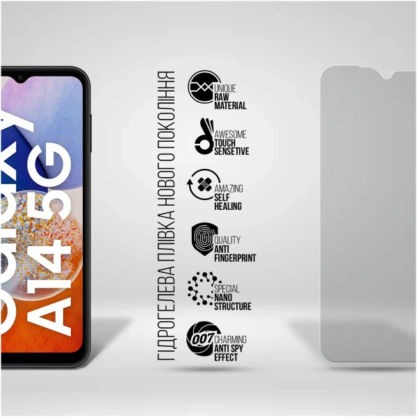 Купити Гідрогелева плівка ArmorStandart Anti-spy для Samsung A14 4G (A145) / A14 5G (A146) (ARM66238) - фото 2