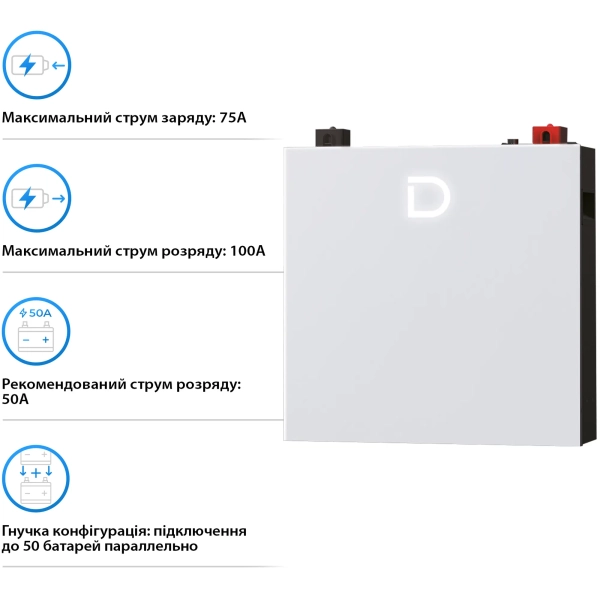 Купить Аккумуляторная батарея Dyness DL5.0 Pro 51.2V 100Ah 5.12kWh LiFePo4 (DL5.0C Pro) - фото 4