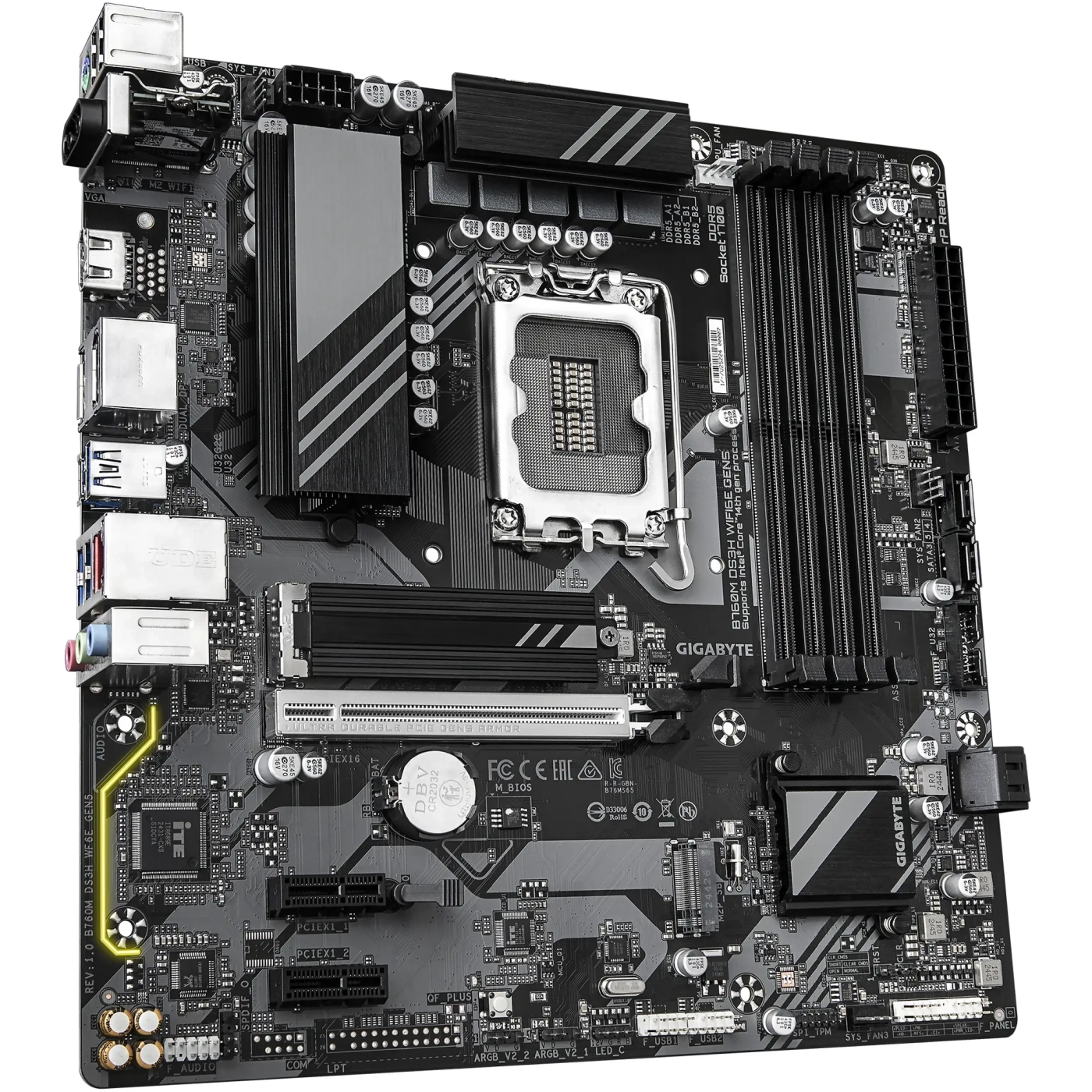 Купити Материнська плата GIGABYTE B760M DS3H WIFI6E GEN5 - фото 1