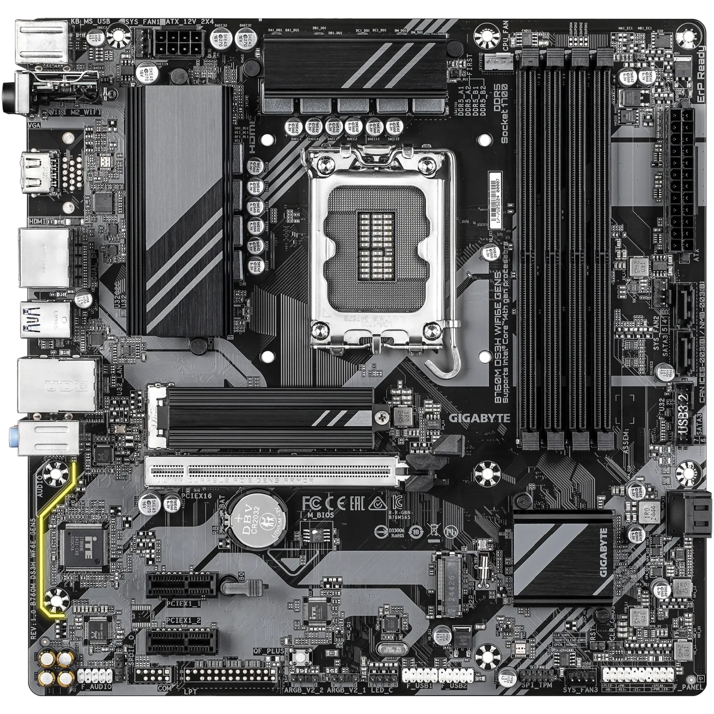 Купити Материнська плата GIGABYTE B760M DS3H WIFI6E GEN5 - фото 2