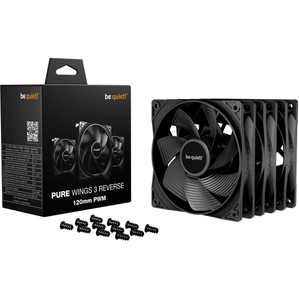 Купить Вентилятор be quiet! PURE WINGS 3 120mm PWM Reverse 3-Pack (BL137) - фото 3