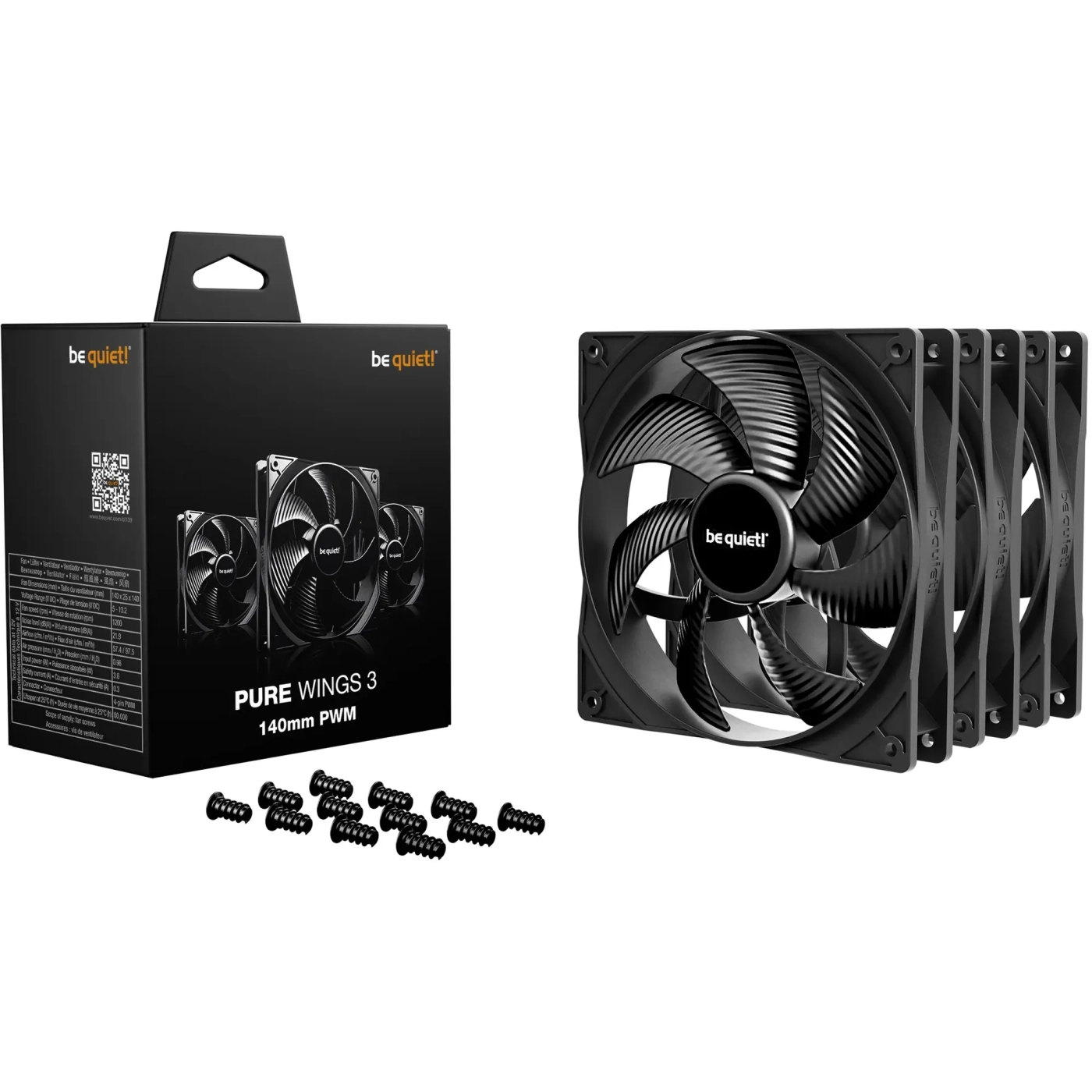 Купить Вентилятор be quiet! PURE WINGS 3 140mm PWM 3-Pack (BL139) - фото 3
