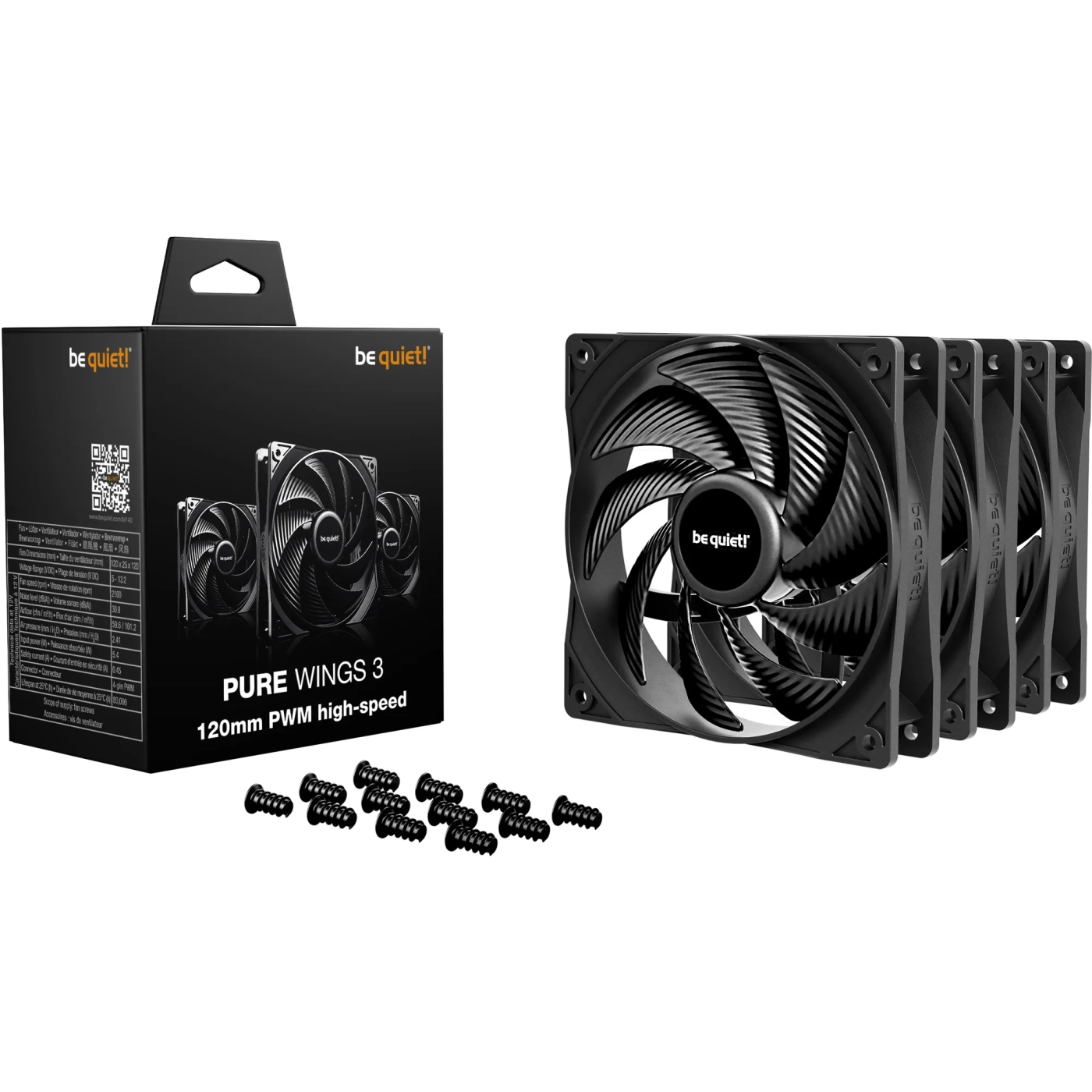 Купить Вентилятор be quiet! PURE WINGS 3 120mm PWM high-speed 3-Pack (BL140) - фото 3