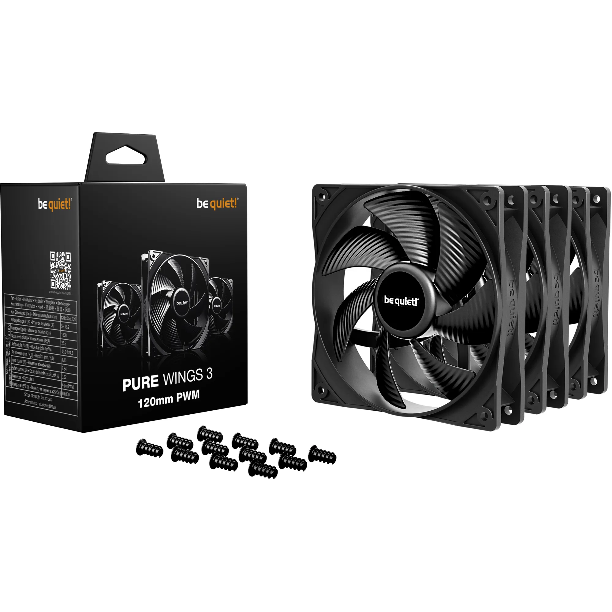 Купить Вентилятор be quiet! PURE WINGS 3 120mm PWM 3-Pack (BL141) - фото 3