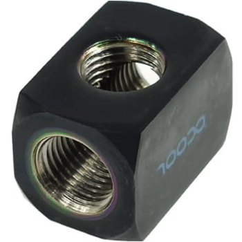 Купити Фітинг Alphacool HF connection terminal TEE T-piece round G1/4 Deep Black (17030) - фото 1