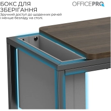 Купити Приставний столик Officepro SD175DW Dark Wood Black - фото 6