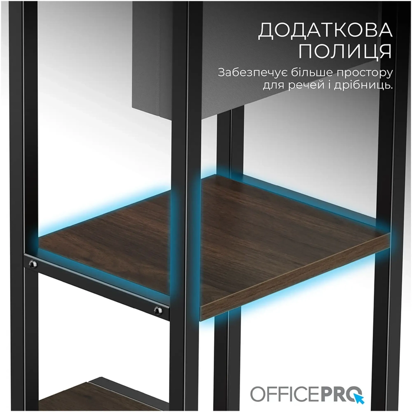 Купити Приставний столик Officepro SD175DW Dark Wood Black - фото 7