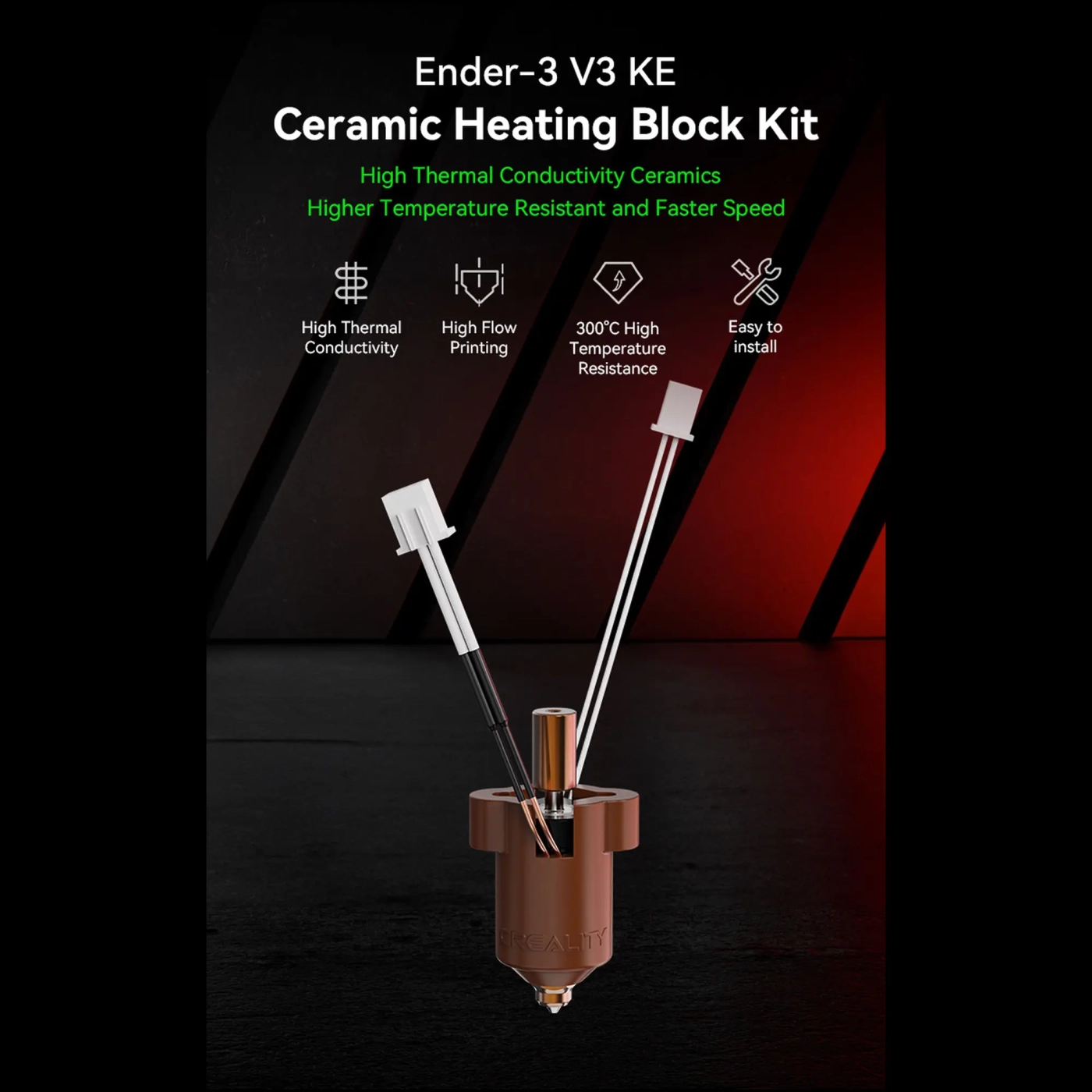 Купити Керамічний нагрівальний блок для Creality Ender-3 V3 KE (4001030137) - фото 8