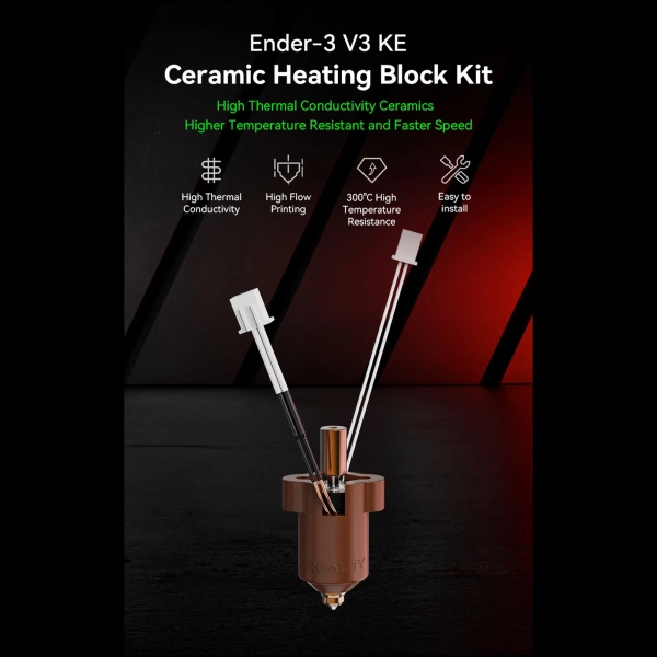 Купити Керамічний нагрівальний блок для Creality Ender-3 V3 KE (4001030137) - фото 8