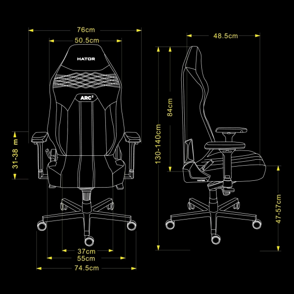 Купить Кресло для геймеров HATOR Arc 3 L Velour Grey (HTC3446L) - фото 6