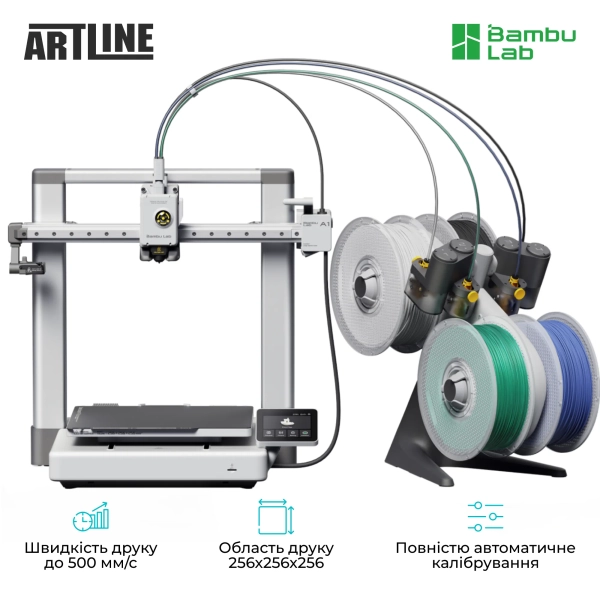 Купить 3D принтер Bambu Lab A1 Combo (PF002-A+SA005-EU2) - фото 3