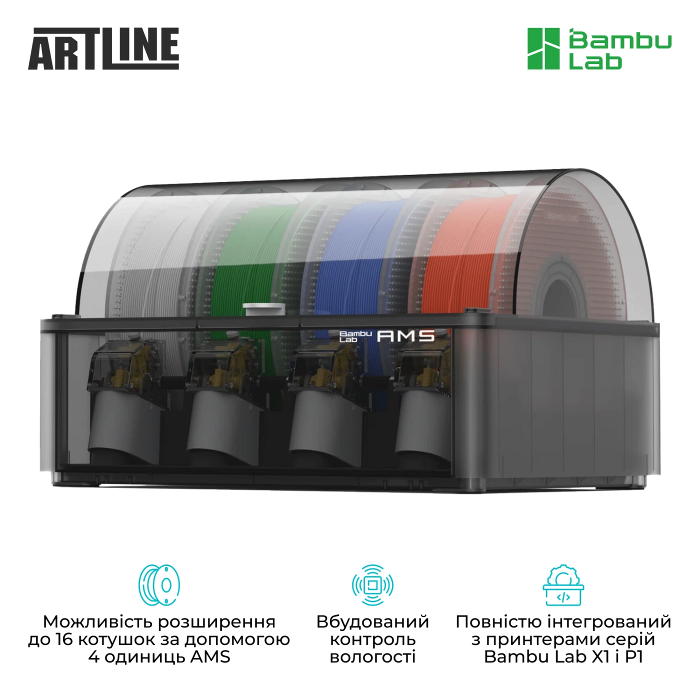 Купить 3D принтер Bambu Lab P1S Combo - фото 9