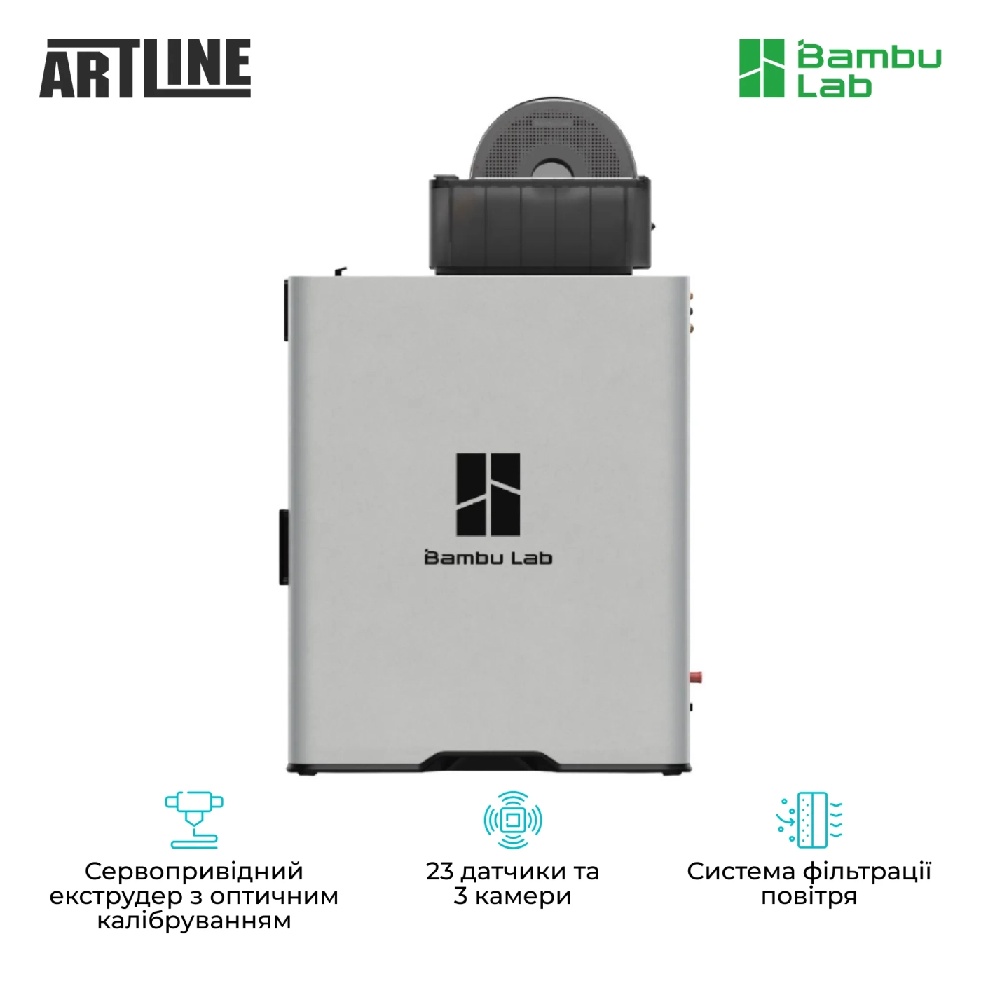 Купить 3D принтер Bambu Lab H2S AMS Combo (PF003-S+SA007-EU) - фото 5