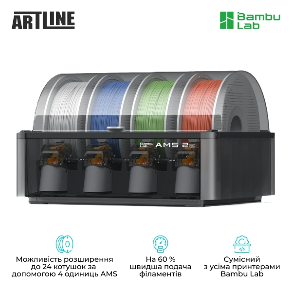 Купить Автоматическая система подачи филамента Bambu Lab AMS 2 Pro (SA007) - фото 4
