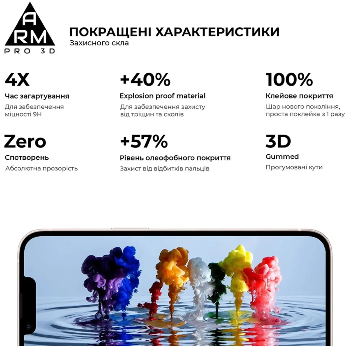 Купить Защитное стекло ArmorStandart Pro 3D для Apple iPhone 14/13/13 Pro (ARM60264) - фото 6