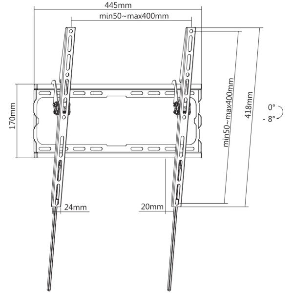 Купити Кріпленння для телевизора (кронштейн) Kivi Basic-44T - фото 6