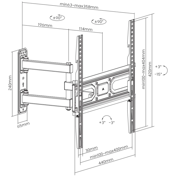 Купити Кронштейн Kivi Motion-443A - фото 9