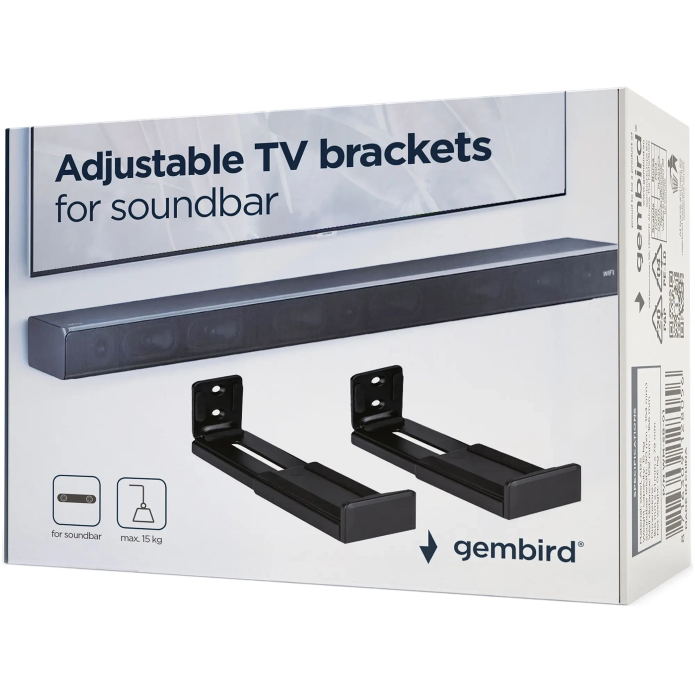 Купити Кронштейн для саундбара Gembird WM-SB-01 - фото 10