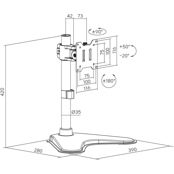 Купити Кріплення для монітора OfficePro MA099B - фото 5