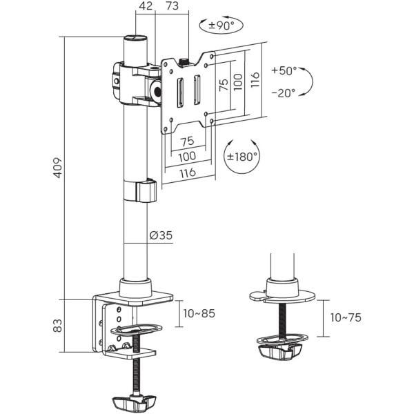 Купити Кріплення для монітора OfficePro MA100B - фото 6