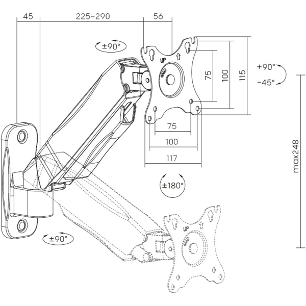 Купити Кріплення для монітора OfficePro MA300B - фото 7