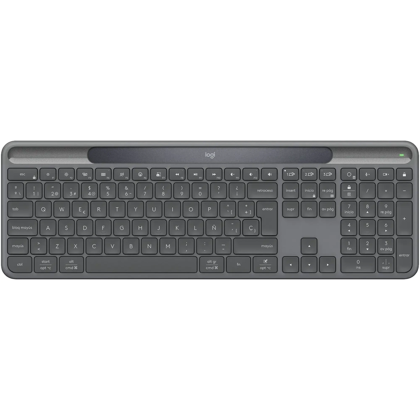Купити Клавіатура Logitech Slim Solar+ for Business Wireless/Bluetooth Graphite (920-013779) - фото 1