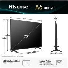 Купити Телевізор Hisense 75A6Q - фото 3