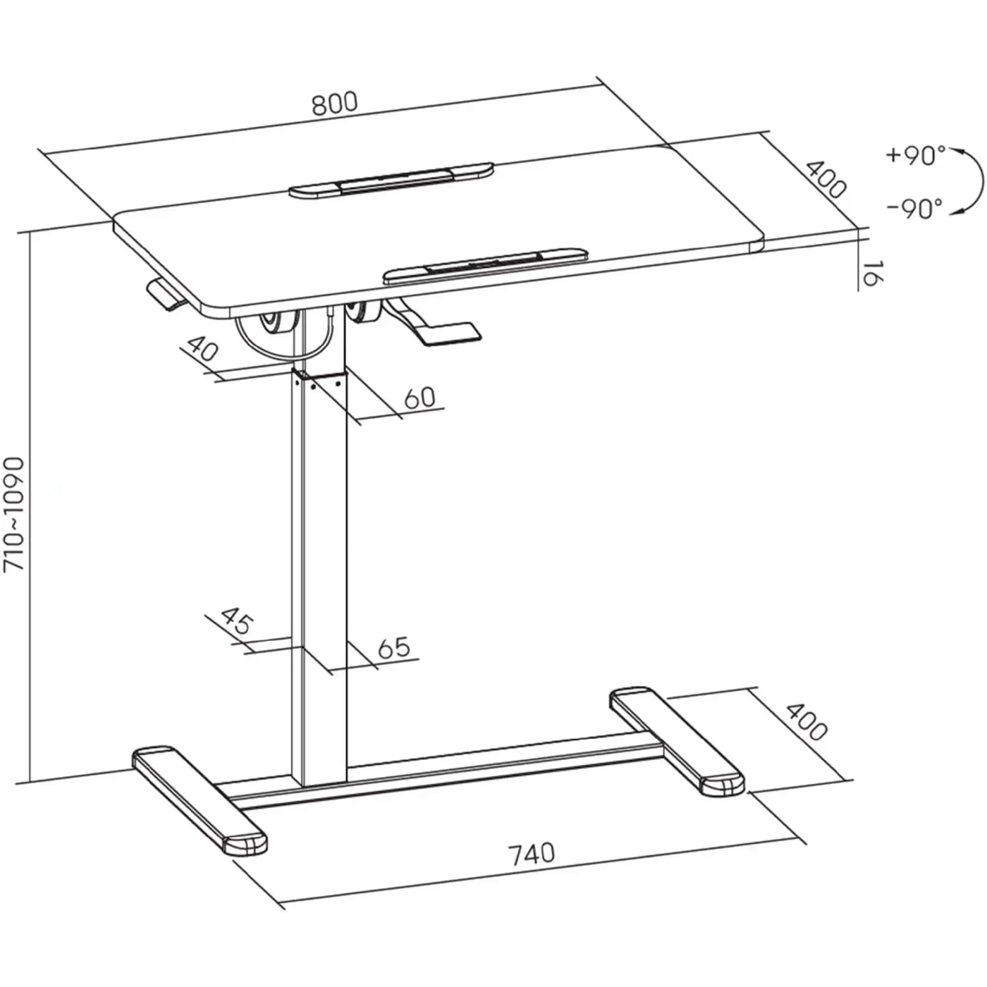 Купить Офисный стол с регулировкой высоты OfficePro ODM405B - фото 8