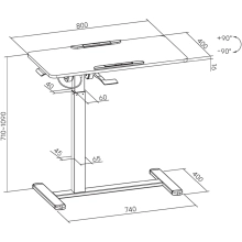 Купить Офисный стол с регулировкой высоты OfficePro ODM405B - фото 8