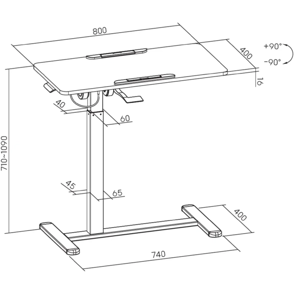 Купить Офисный стол с регулировкой высоты OfficePro ODM405B - фото 8