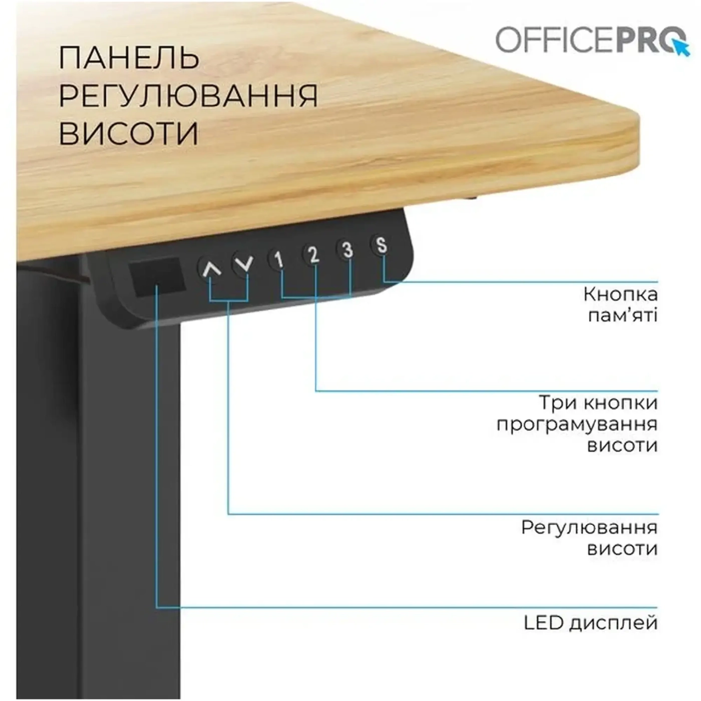 Купить Компьютерный стол с электрорегулировкой высоты OfficePro ODE1470LWW - фото 3