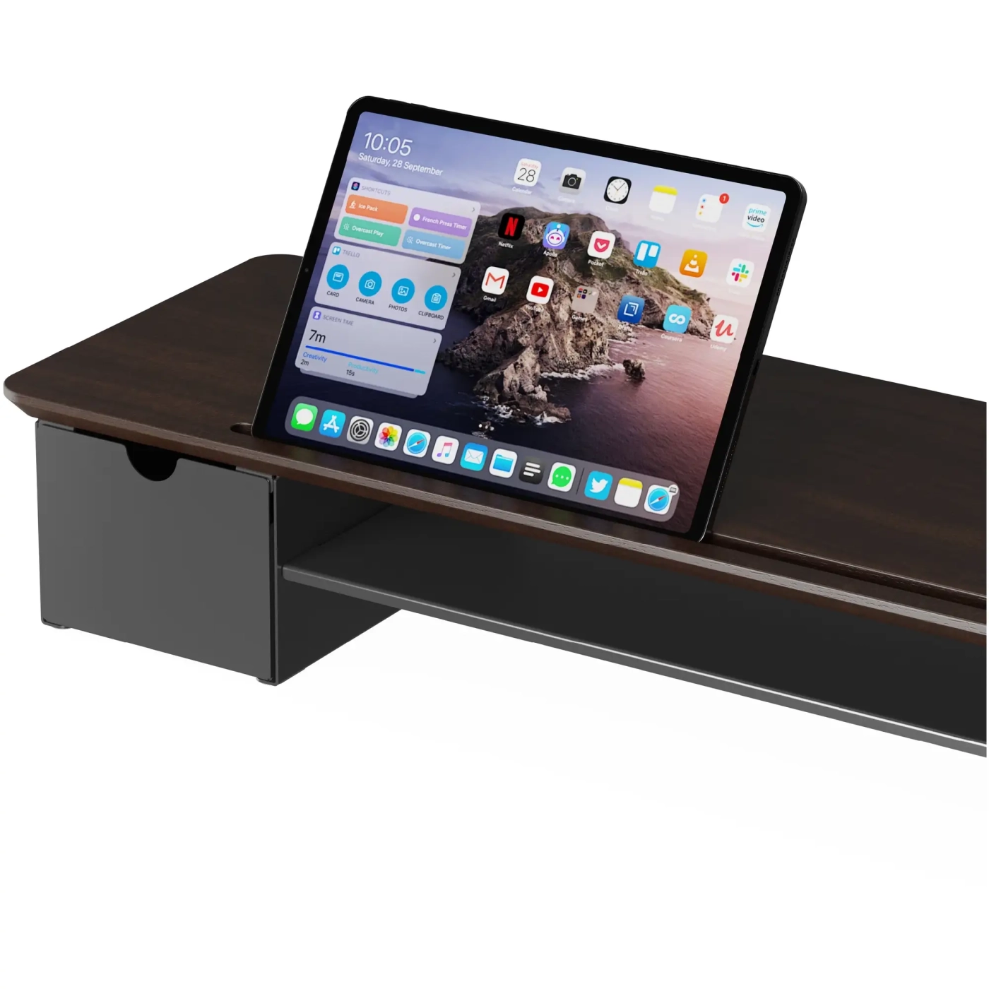 Купить Столик для ноутбука/монитора OfficePro MR161DW Dark Wood/Black - фото 4