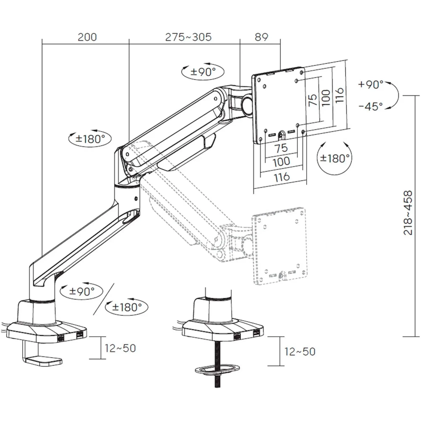 Купити Кріплення для монітора OfficePro MA601B - фото 8
