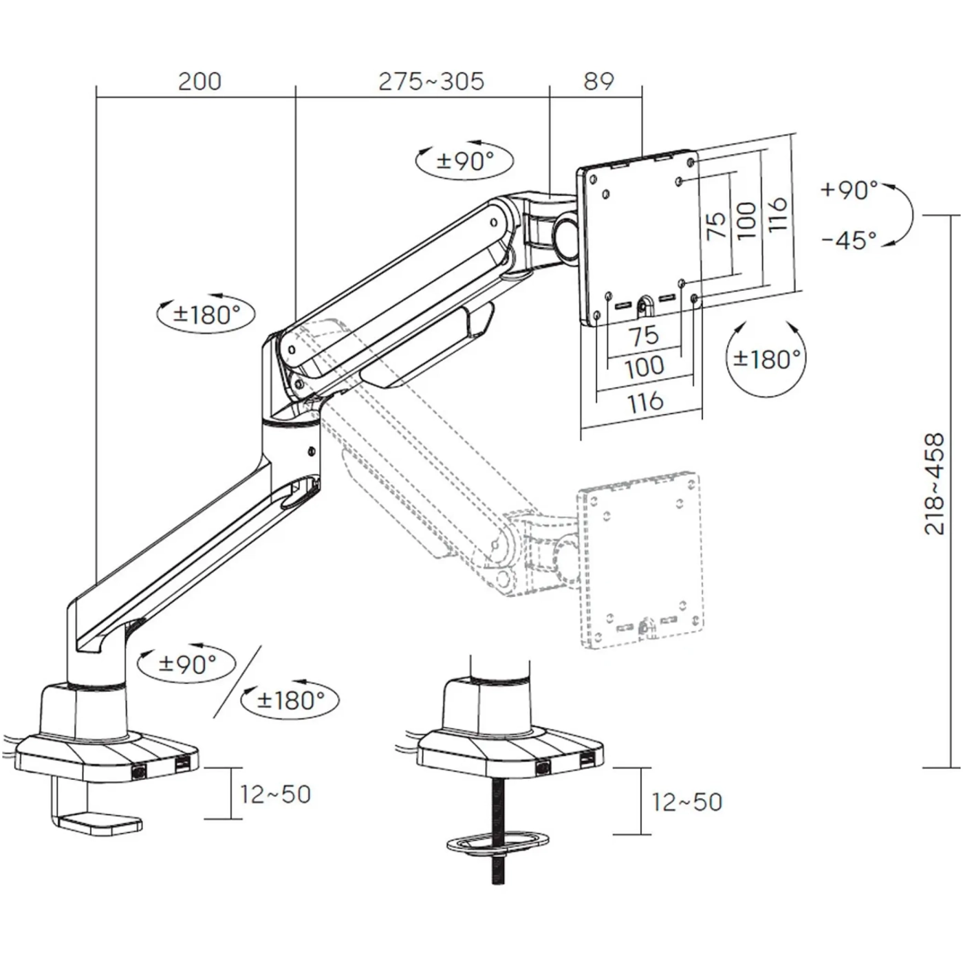 Купити Кріплення для монітора OfficePro MA601G - фото 9
