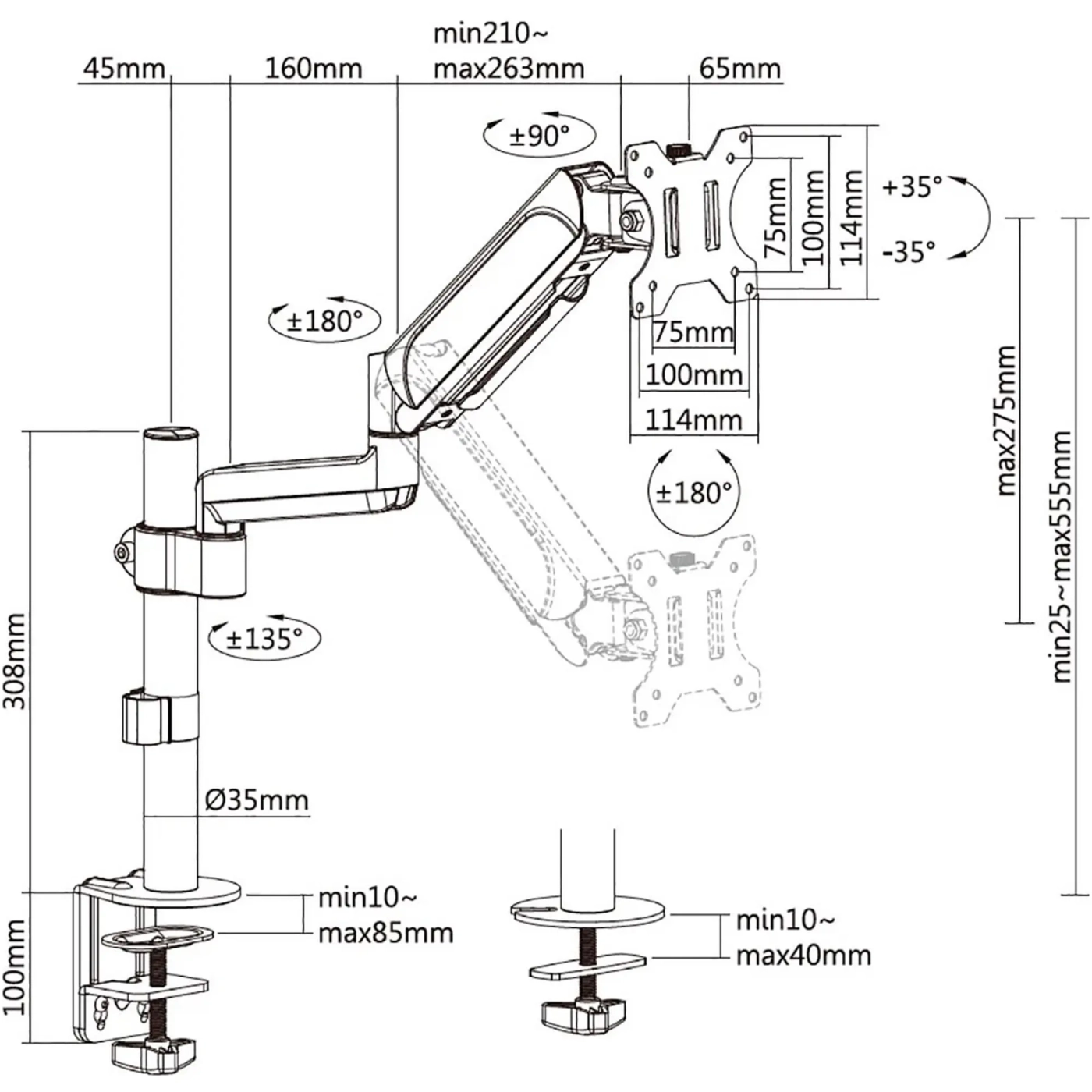 Купити Кріплення для монітора OfficePro MA721B - фото 12