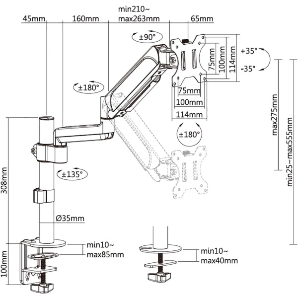 Купити Кріплення для монітора OfficePro MA721B - фото 12