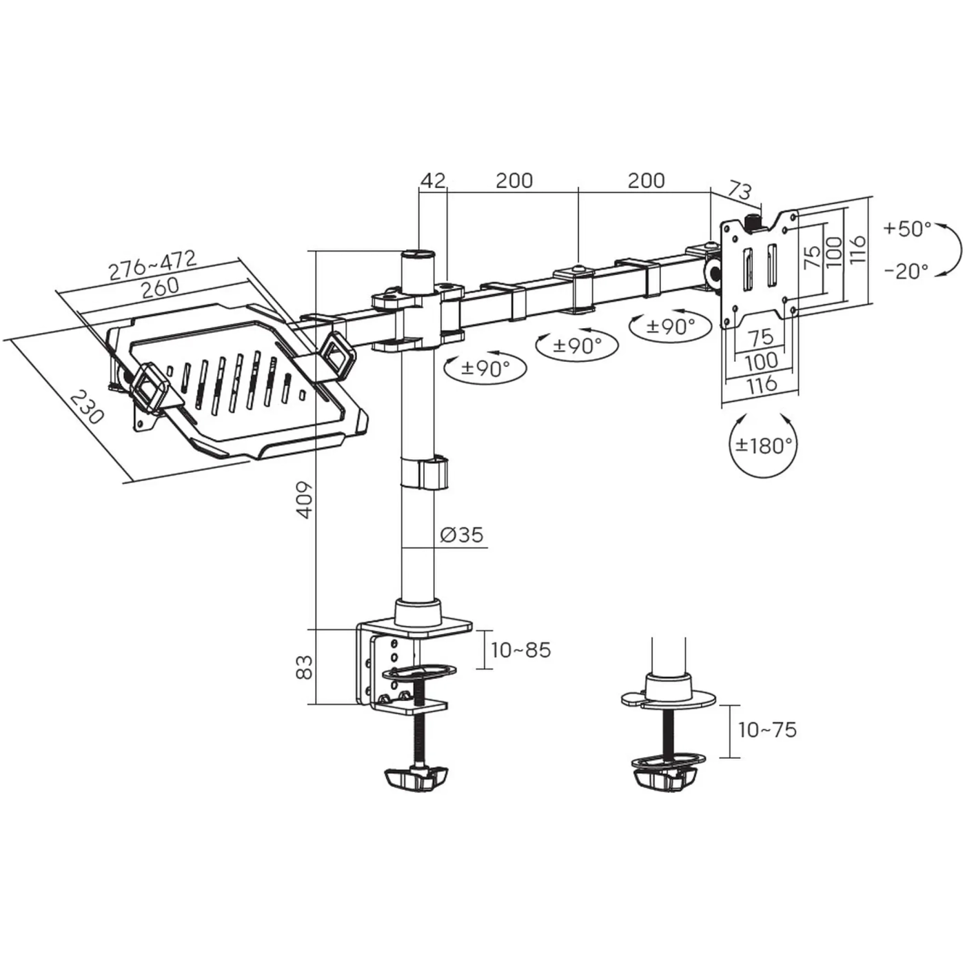 Купити Кріплення для монітора і ноутбука OfficePro MA113B - фото 5