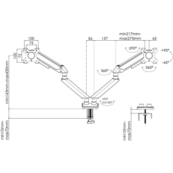 Купити Кронштейн Anda Seat Stealth II Duo Black (AD-W-A6D-2S-BB) - фото 8