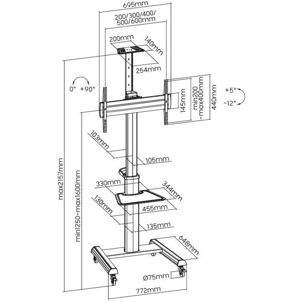 Купить Презентационная стойка Gembird TVS-70T-02 - фото 7