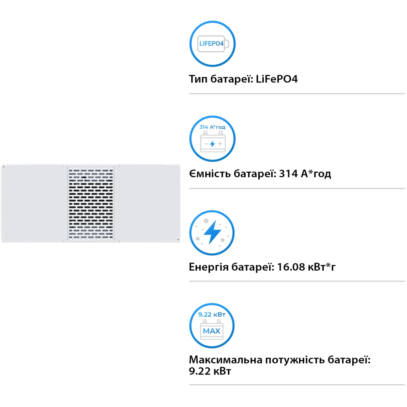 Купить Аккумуляторная батарея DEYE BOS-B Pro-A3 LiFePO4 HV 51.2V 314Ah 16.08kWh без BMS (BOS-B Pro-A3) - фото 3