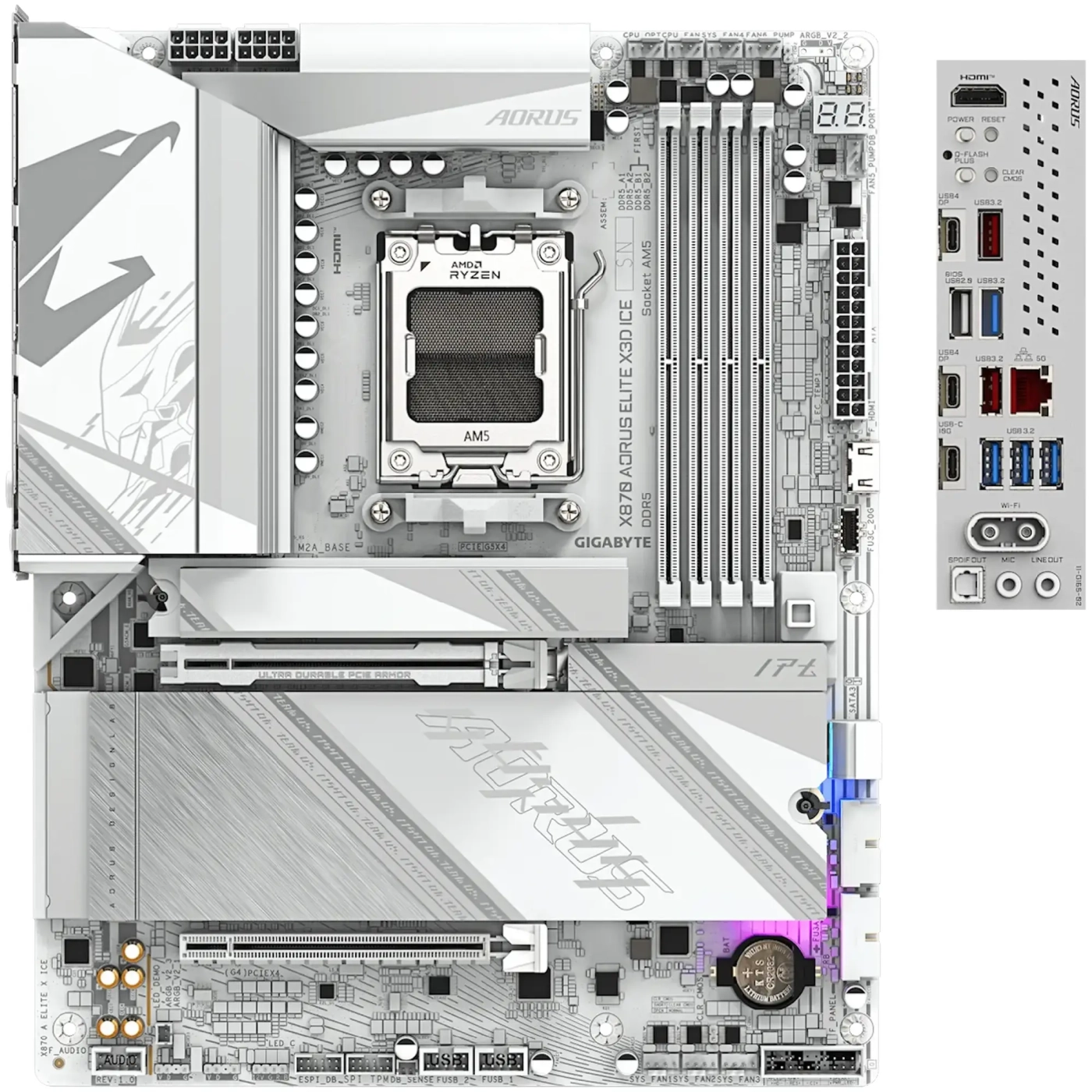 Купить Материнская плата GIGABYTE X870 AORUS ELITE X3D ICE - фото 1