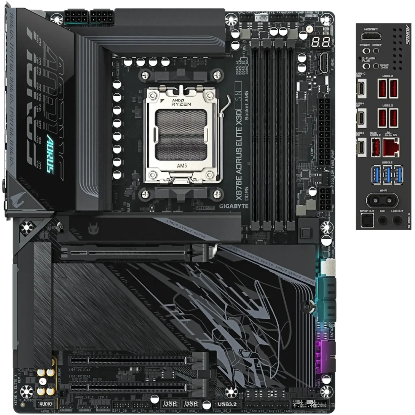 Купить Материнская плата GIGABYTE X870E AORUS ELITE X3D - фото 1