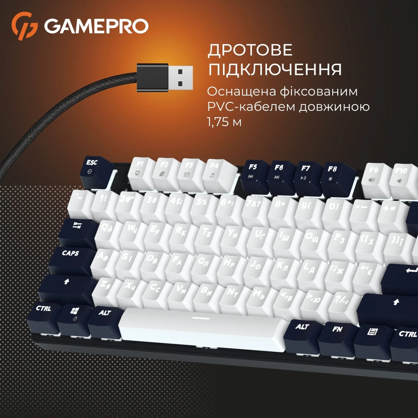 Купить Клавиатура GamePro Genesis Metallic MK110B Outemu Red Switch UA Black (MK110B) - фото 9