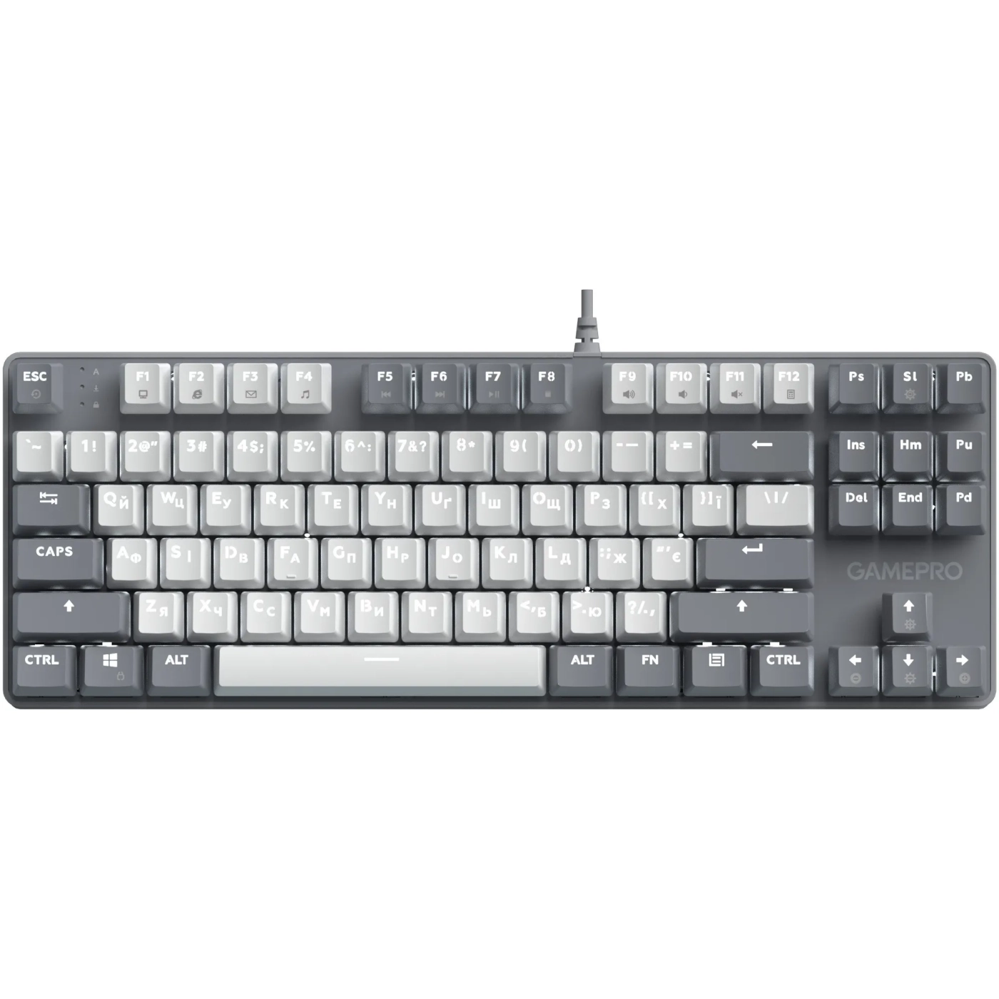 Купить Клавиатура GamePro Genesis Metallic MK110G Outemu Red Switch UA Gray (MK110G) - фото 1