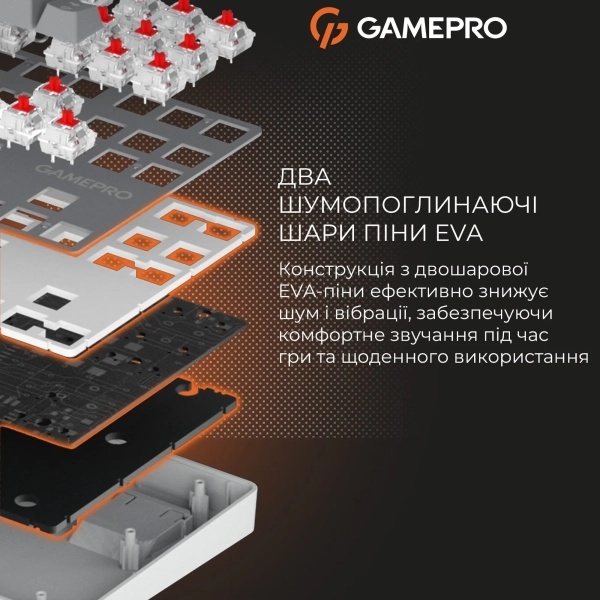 Купить Клавиатура GamePro Genesis Metallic MK110G Outemu Red Switch UA Gray (MK110G) - фото 8